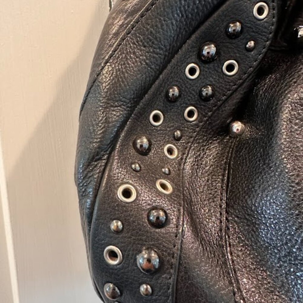 Vintage Karen Millen Large black leather Hobo Bag - Picture 3 of 7
